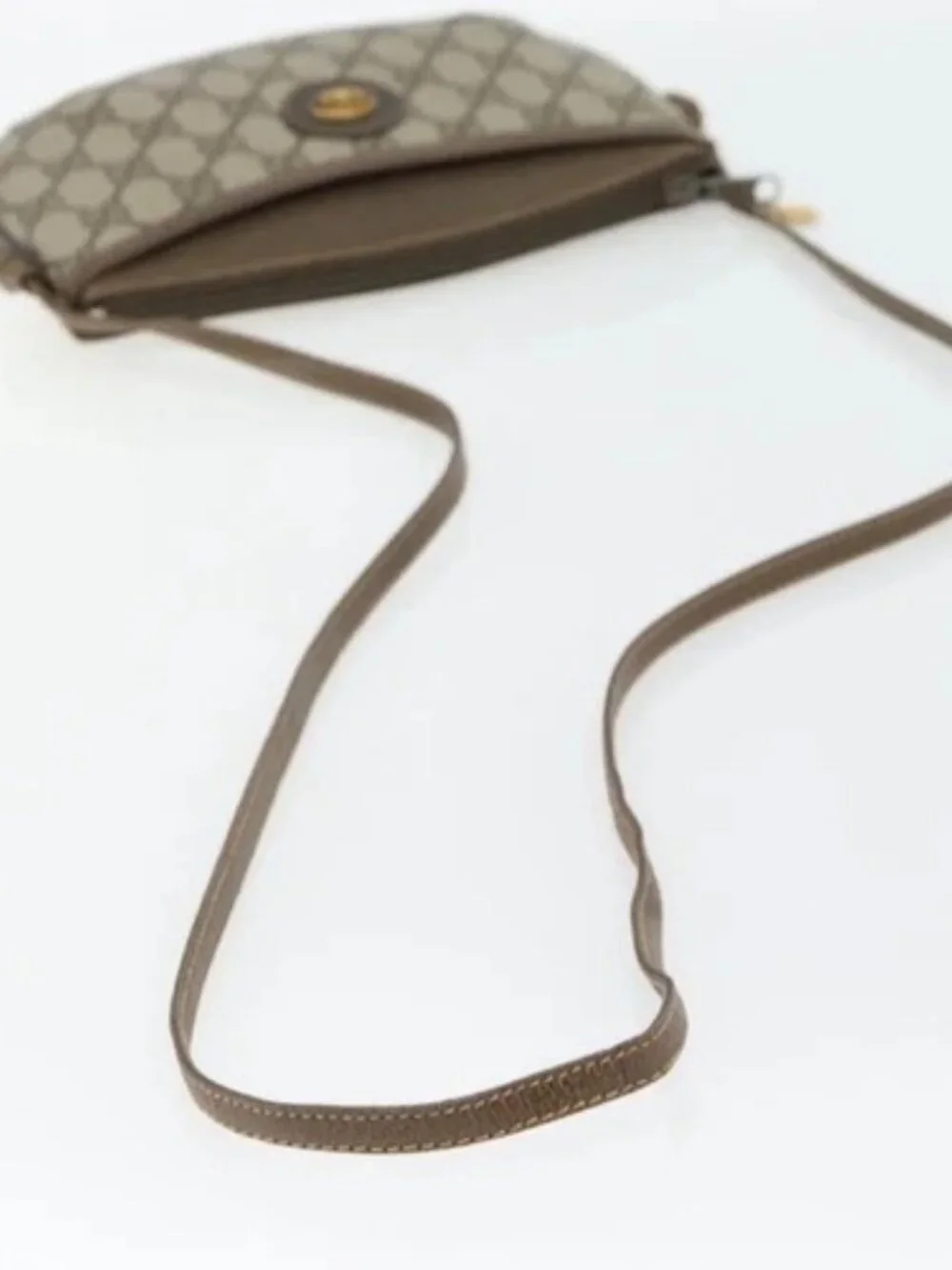 GUCCI GG Supreme Shoulder Bag PVC Beige Gold 904 02 020 Auth 181212